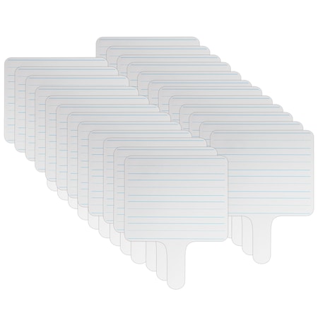 Flipside Rectangular Lined Dry Erase Answer Paddle, Classpack, 24PK 18024